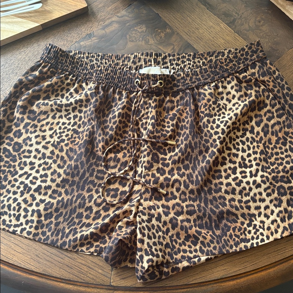 Michael Kors Brown Leopard Print Shorts